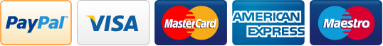 Visa, Amex, MasterCard, Paypal